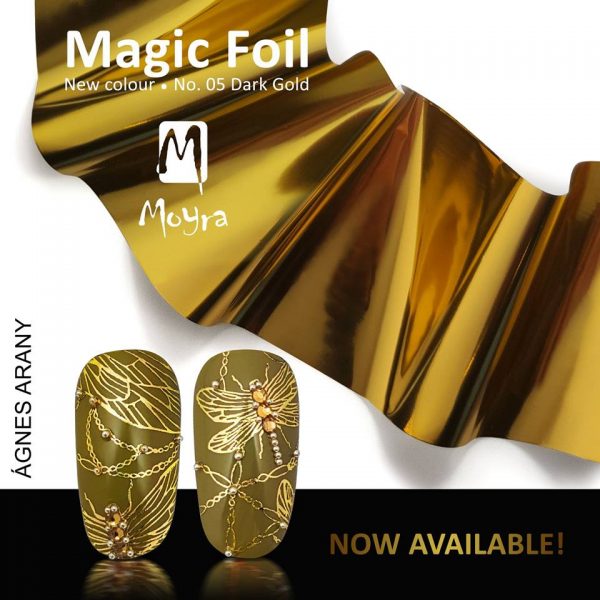 Magic_nailfoil_ 05 Dark Gold_moyra_nagelfolie