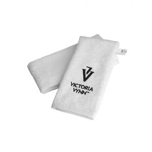 Handduk-Victoria Vynn-svart logo