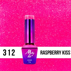 Gelpolish Molly Lac-Fantasyland Glitter- RASPBERRY KISS Nr 312