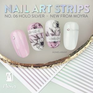 Nail Art STRIPS-Moyra-No.06 Holo Silver