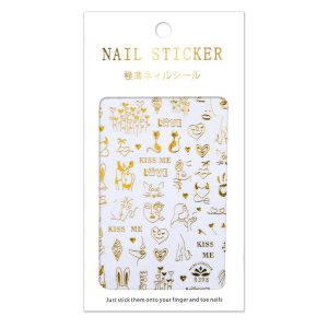 Nail stickers-självhäftande-R398-Gold