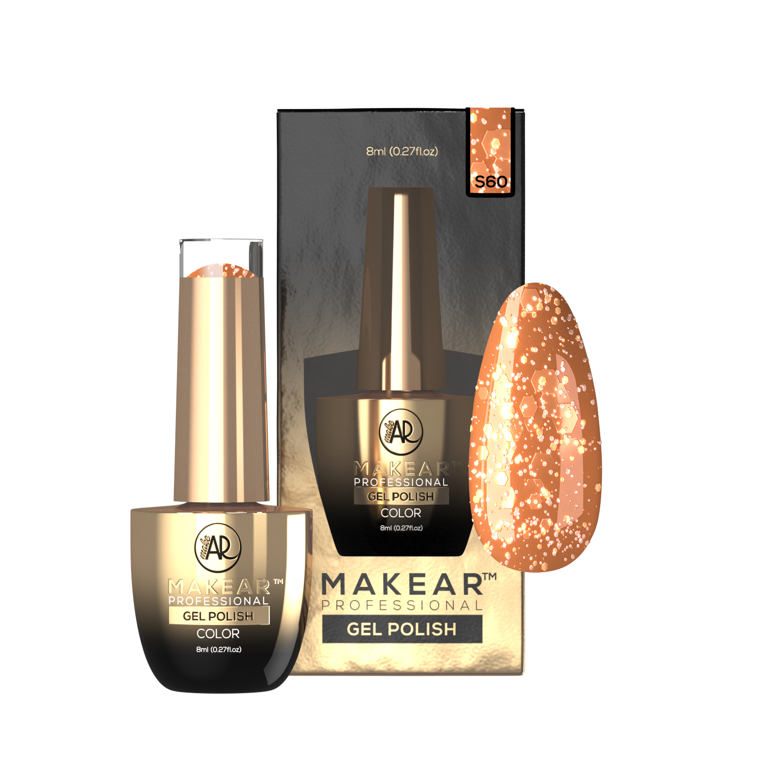 Hema-free-gelpolish-summerstar-med-glitter-och-folie-från-makear-tpo-di-hemafri-gellack-för-dina-naglar-dinanaglar-s60-copper-star-gold-guld-8ml