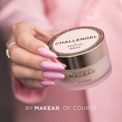 Makear Challengel HG03 Candy Pink, söt pastellrosa builder gel för naglar. Challengel HG03 Candy Pink – HEMA-free builder gel i söt pastellrosa från Makear.