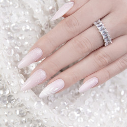 Brollopsnaglar gelpolish S71 rosa eleganta och naturella
